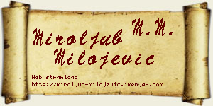 Miroljub Milojević vizit kartica